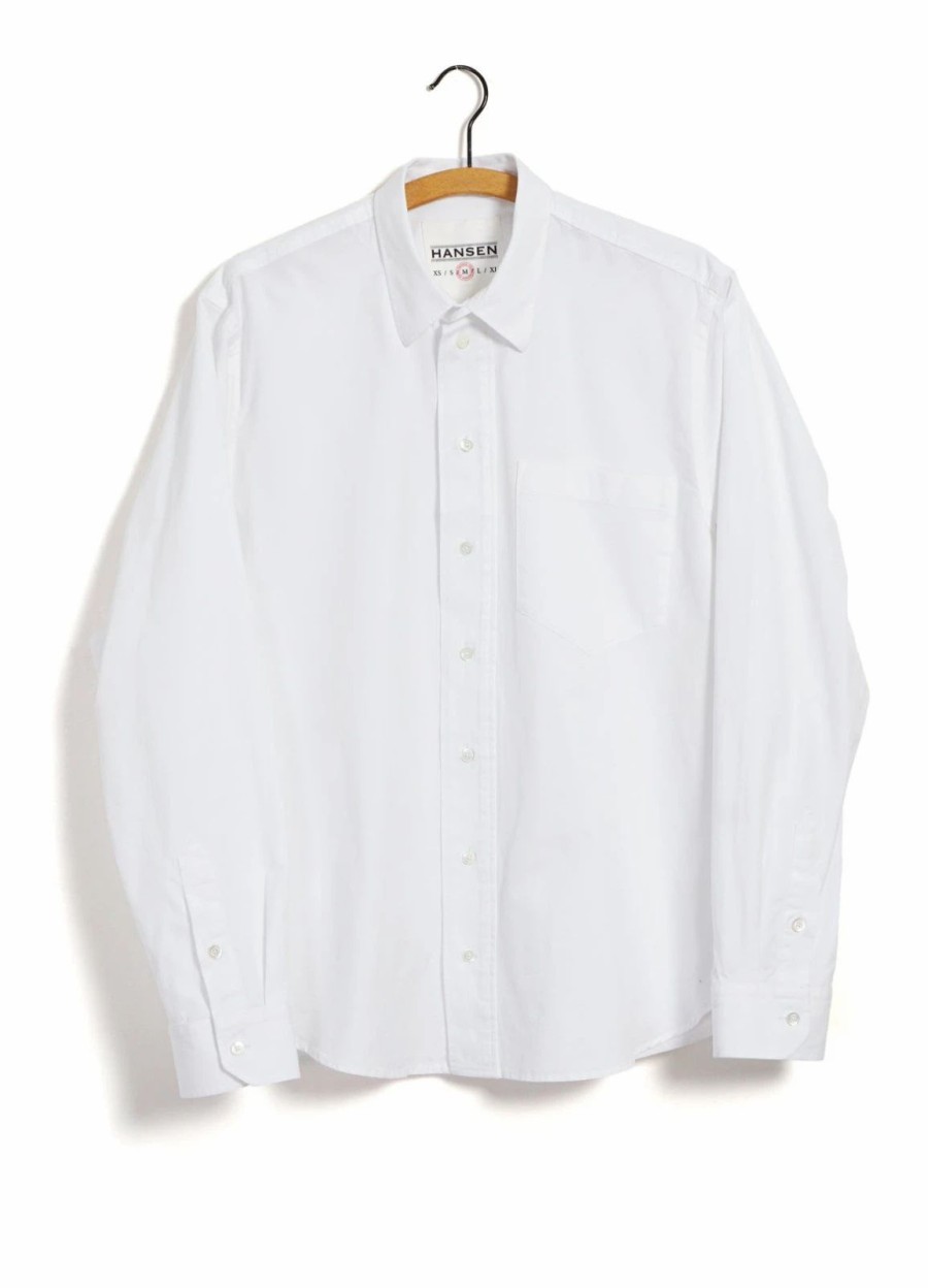 Tops * | Hansen Garments Raymond | Relaxed Classic Shirt | White