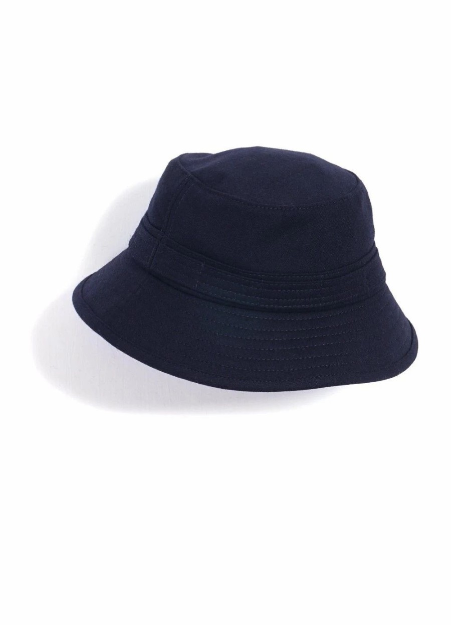 Accessories * | Hansen Garments Edvard | Bucket Hat With Earflaps | Navy