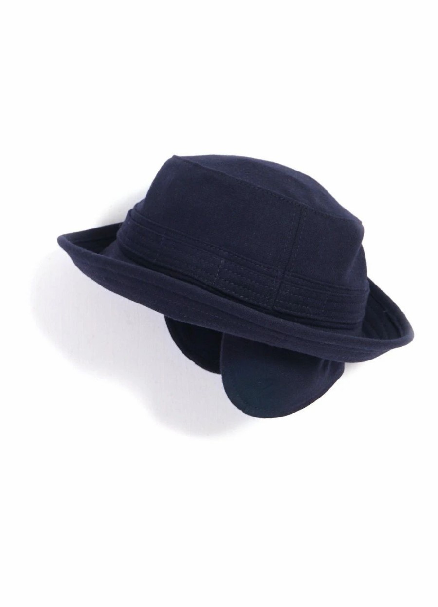 Accessories * | Hansen Garments Edvard | Bucket Hat With Earflaps | Navy