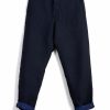 Bottoms * | Hansen Garments Ken | Wide Cut Trousers| 3-Tone Blue