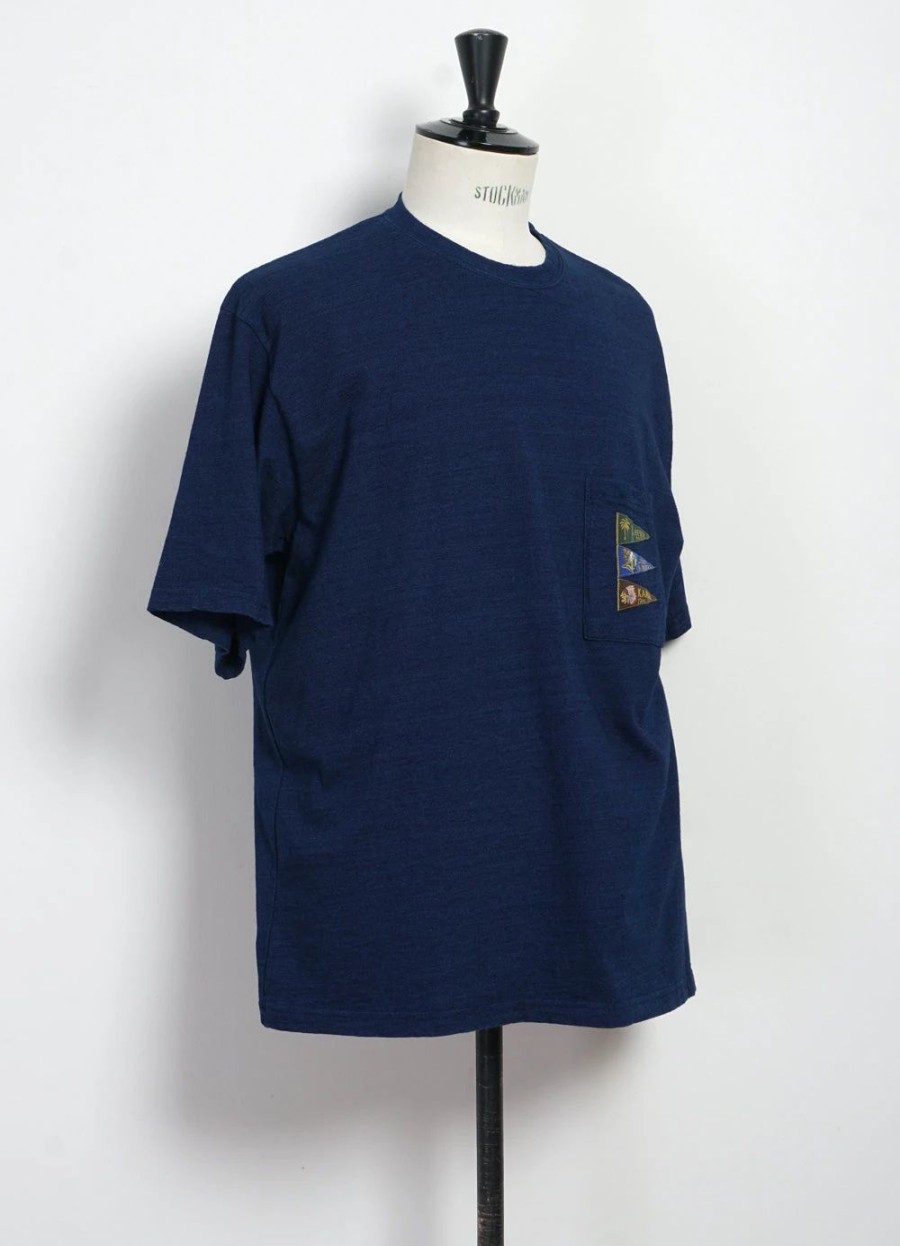 Tops * | Kapital 4 Flags | Jersey Pennant T | Indigo