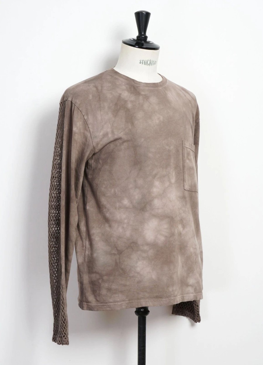 Tops * | Kapital Katabira | Mesh Long Sleeve Tee | Grey