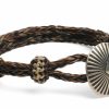 Accessories * | Chamula Concho Bracelet | Hand-Woven Horsehair | Black/Natural