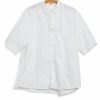 Tops * | Kapital Katmandu | Short Sleeve Patch Shirt | White