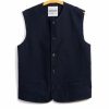 Tops * | Hansen Garments Ben | Crewneck Waistcoat | 3-Tone Blue