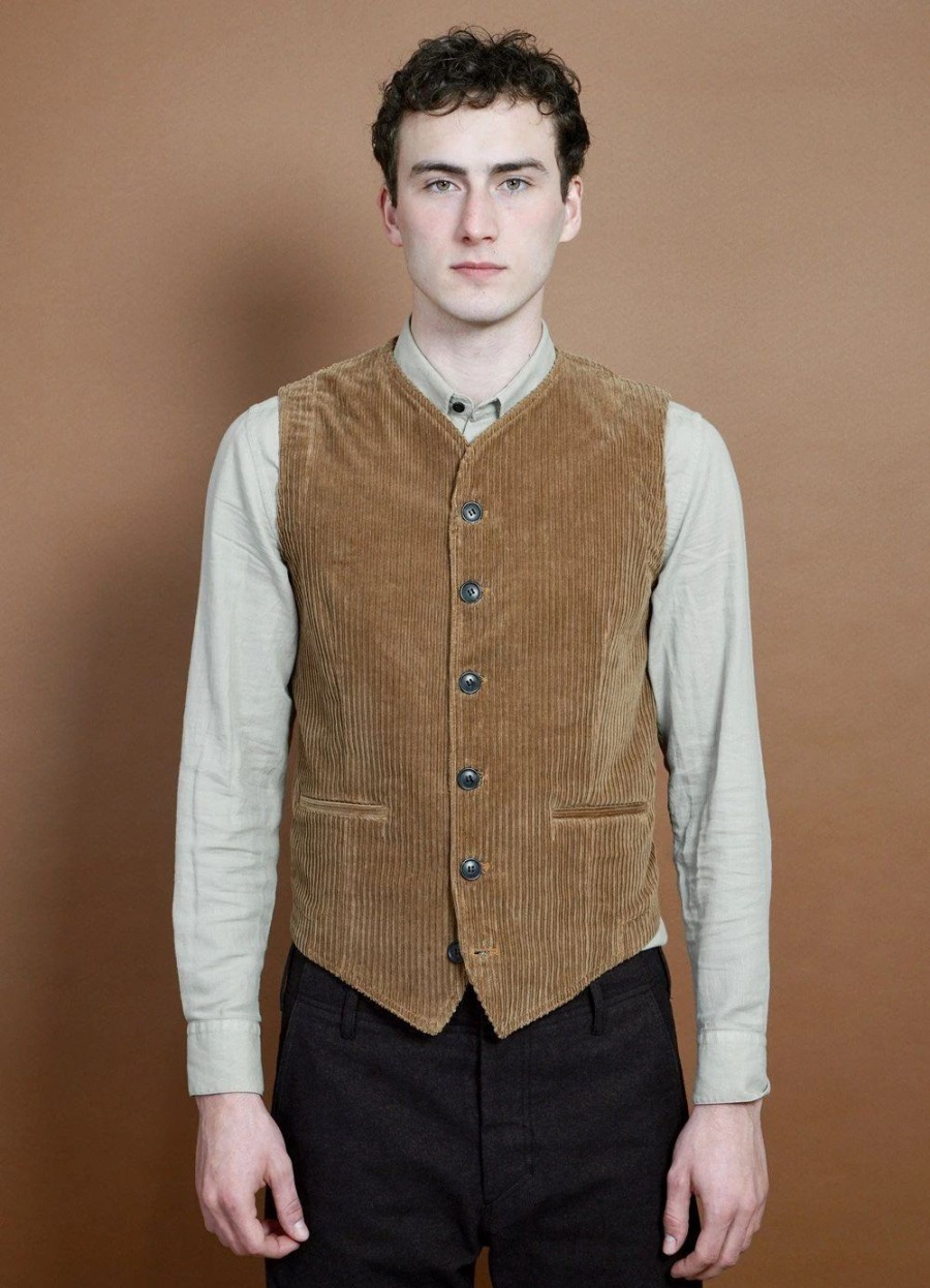 Tops * | Hansen Garments Kaj | Casual Waistcoat | Camel