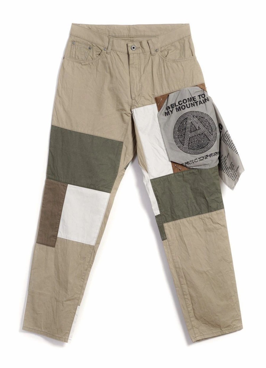 Bottoms * | Mountain Research Patchwork Pants | Beige