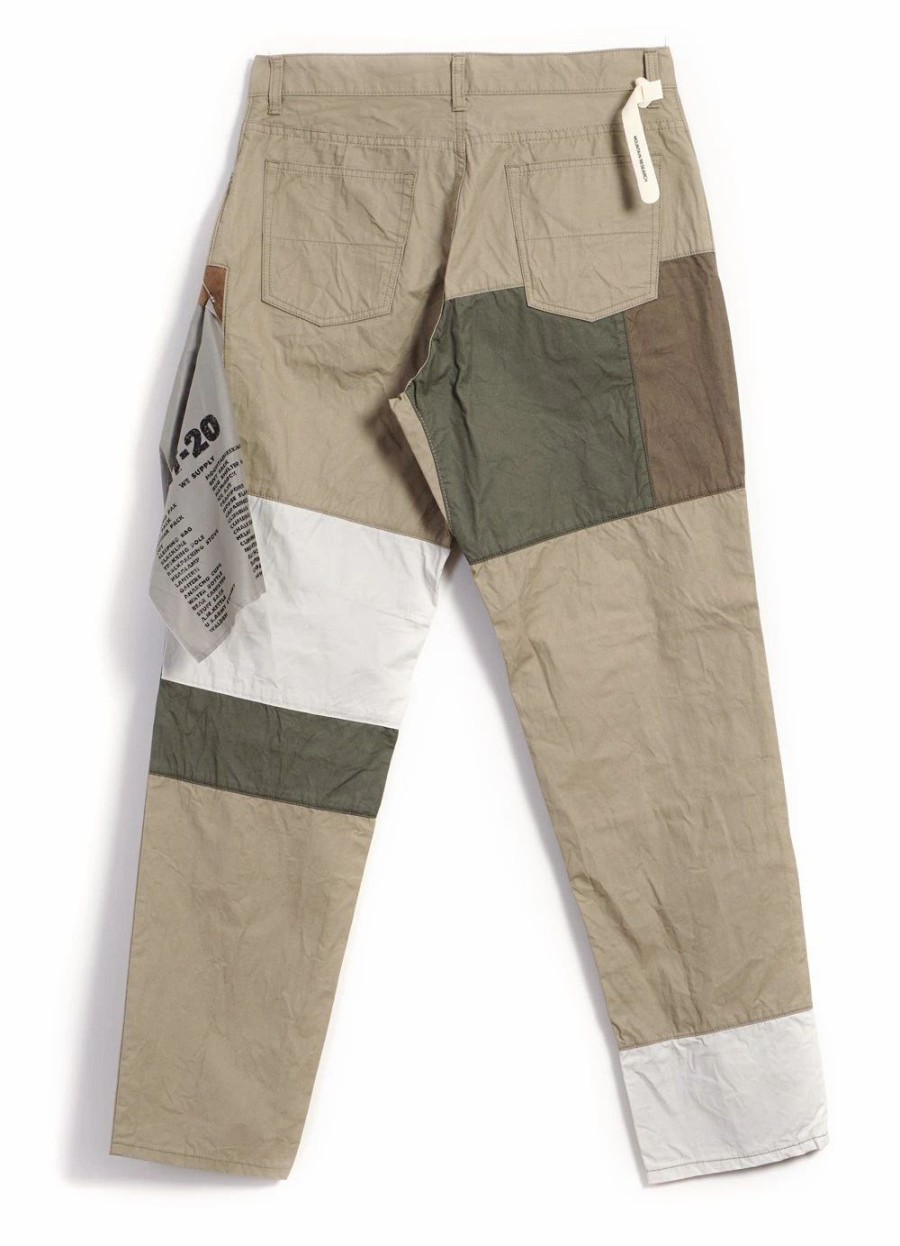 Bottoms * | Mountain Research Patchwork Pants | Beige