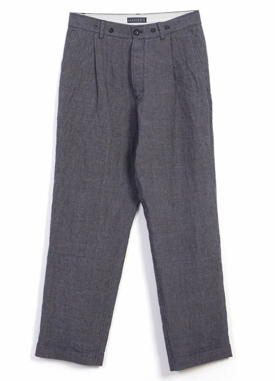 Bottoms * | Hansen Garments Sune | Pleated Wide Cut Trousers | River