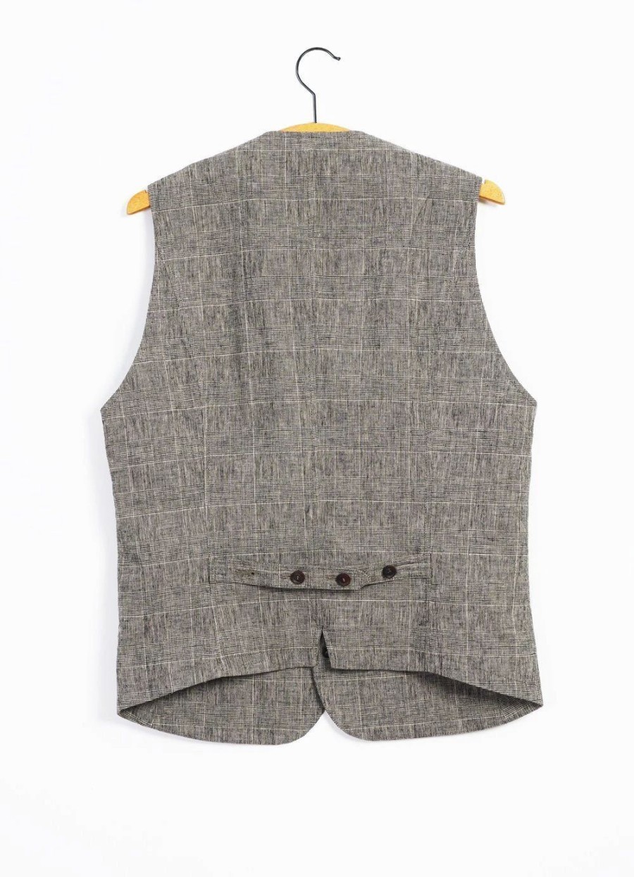 Tops * | Hansen Garments Daniel | Four Button Waistcoat | Check 2