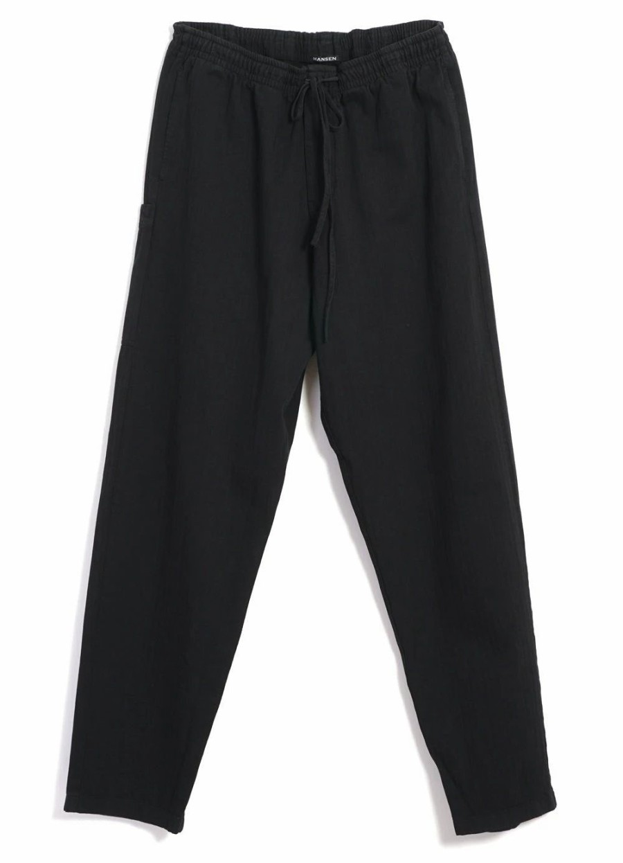 Bottoms * | Hansen Garments Jack | Casual Drawstring Pants | Black