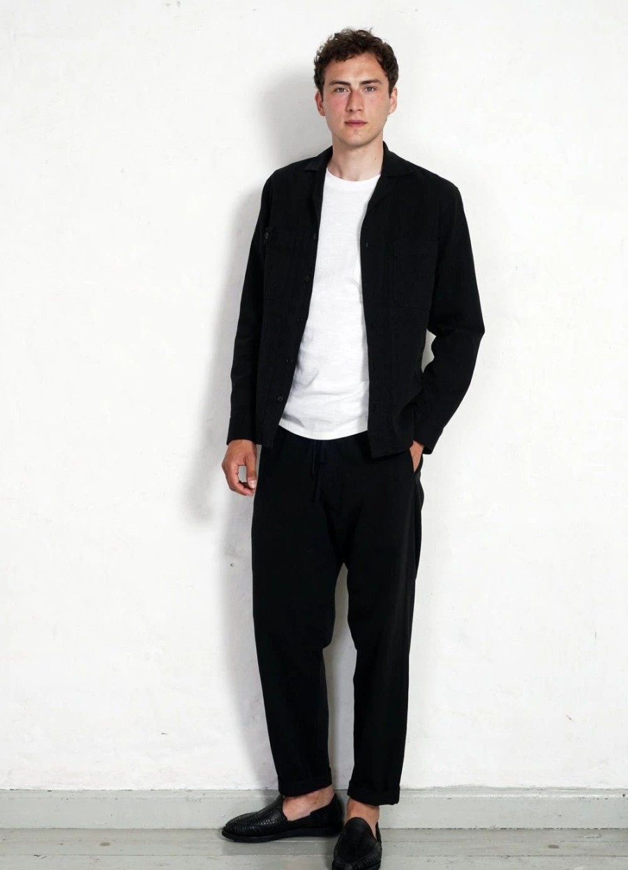 Bottoms * | Hansen Garments Jack | Casual Drawstring Pants | Black