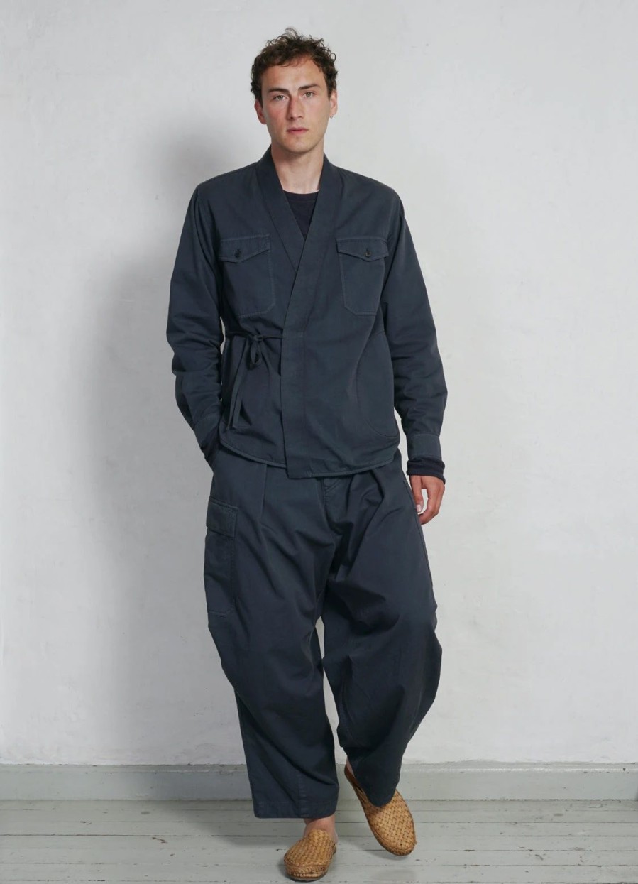 Bottoms * | Hansen Garments Benny | Super Wide Ballon Trousers | Blue Grey