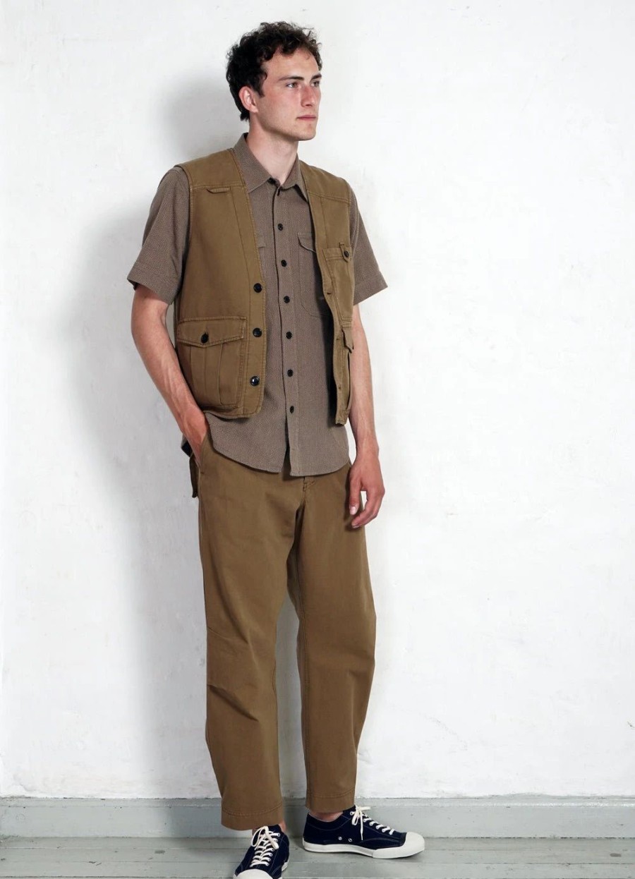 Bottoms * | Hansen Garments Karlo | Wide Cut Utility Trousers | Khaki