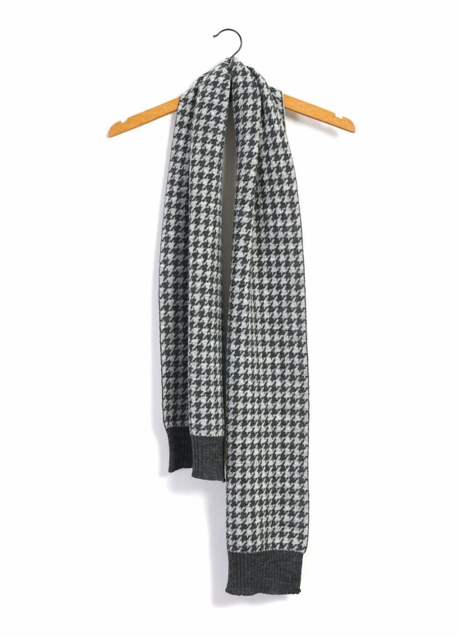 Accessories * | Hansen Garments Torsten | Hounds Tooth Scarf | Grey Hound