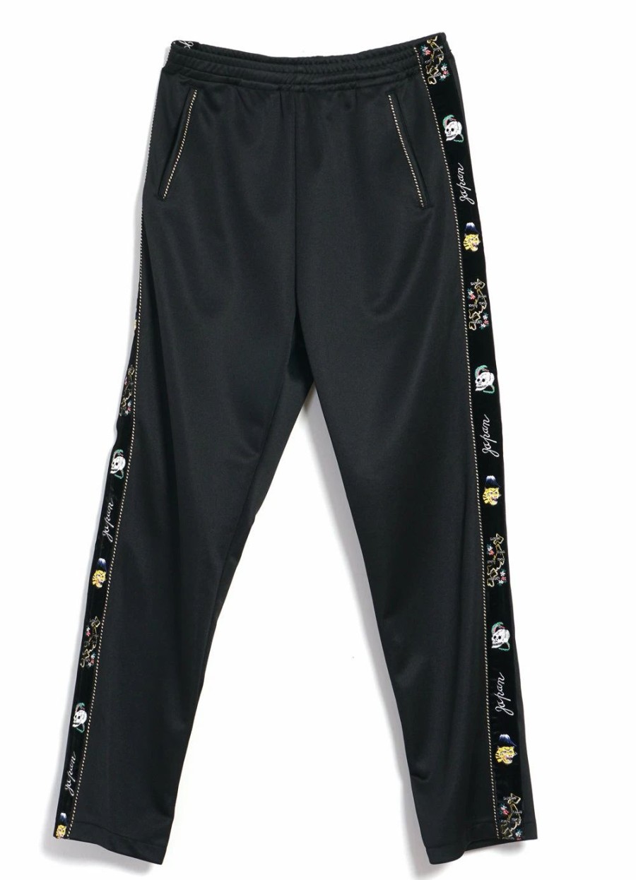 Bottoms * | Kapital Ska Tape | Track Pants | Black