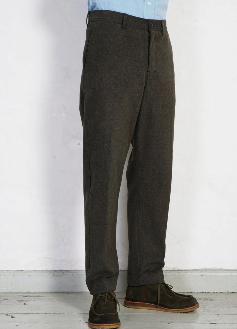 Bottoms * | Hansen Garments Ken | Wide Cut Trousers | Greenish