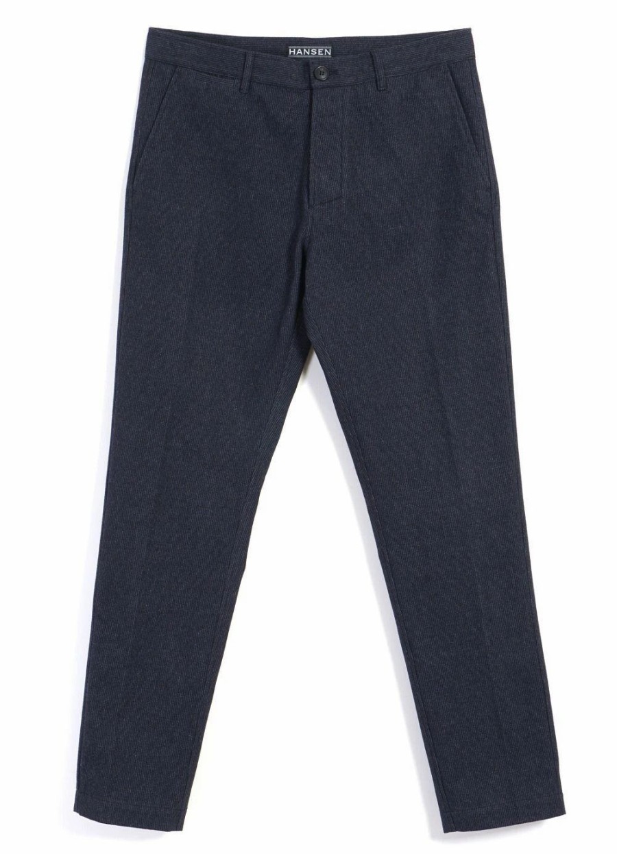 Bottoms * | Hansen Garments Fred | Regular Fit Trousers | Brushed Blue