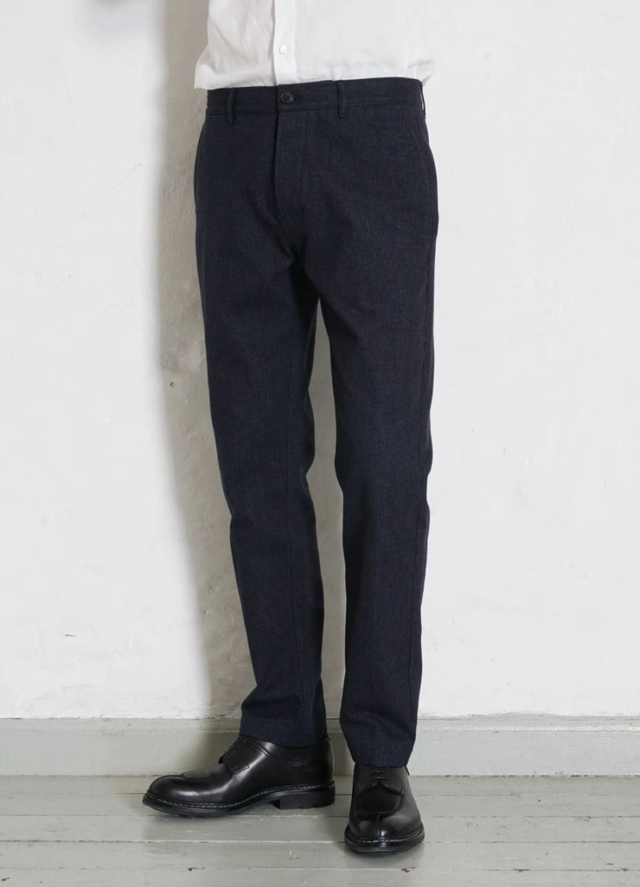 Bottoms * | Hansen Garments Fred | Regular Fit Trousers | Brushed Blue