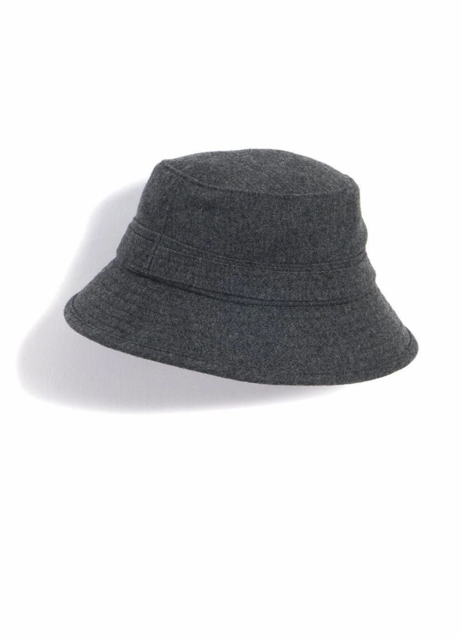 Accessories * | Hansen Garments Edvard | Bucket Hat With Earflaps | Grey Melange