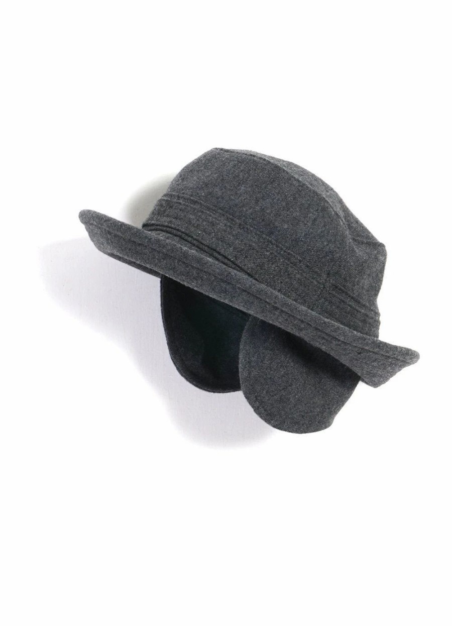 Accessories * | Hansen Garments Edvard | Bucket Hat With Earflaps | Grey Melange