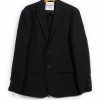 Tops * | Hansen Garments Christoffer | Two Button Blazer | Black