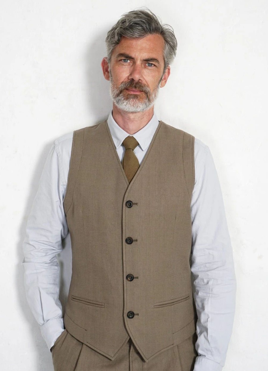 Tops * | Hansen Garments Daniel | Classic Waistcoat | Bay Leaf