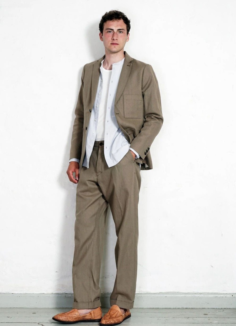 Tops * | Hansen Garments Chris | Classic Two Button Blazer | Bay Leaf