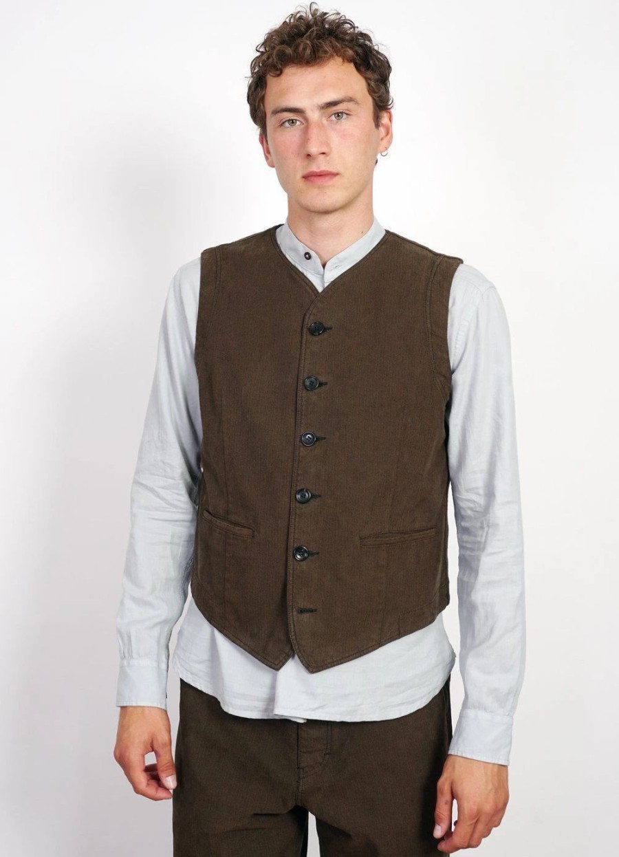 Tops * | Hansen Garments Kaj | Casual Waistcoat | Nut