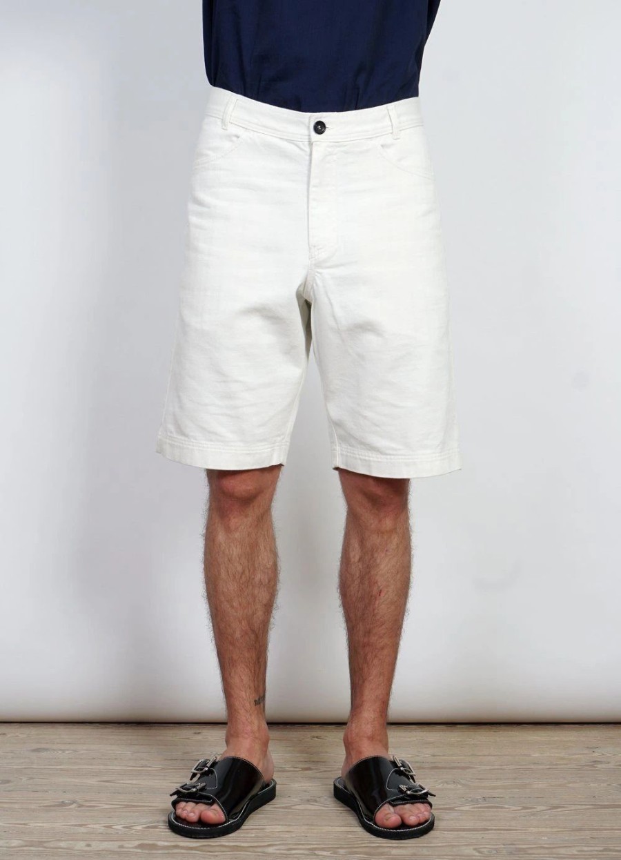 Bottoms * | Hansen Garments Lenny | Casual Work Shorts | Ecru