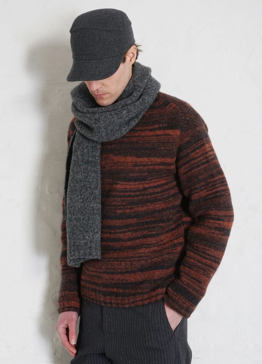 Accessories * | Hansen Garments Luis | Knitted Scarf | Ashes