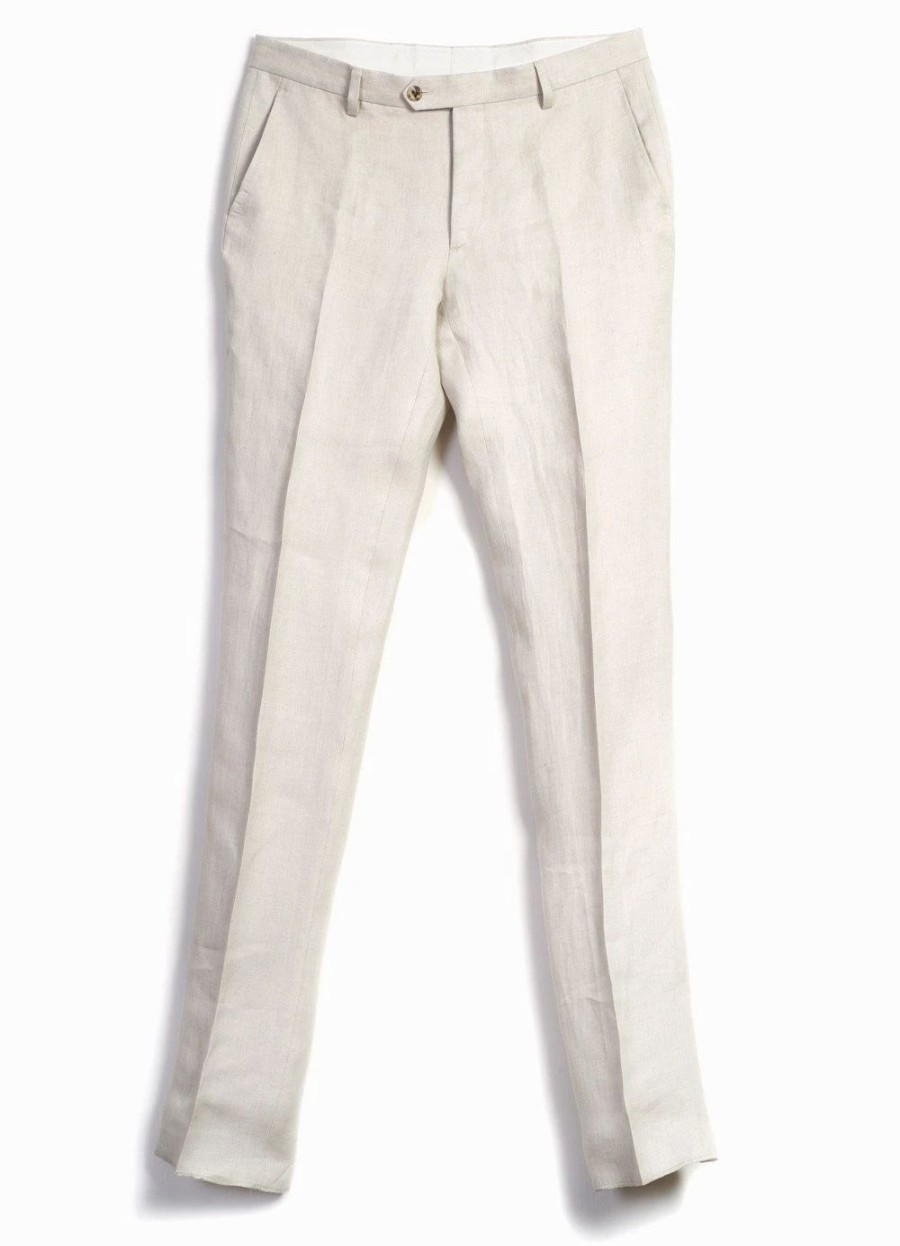 Bottoms * | Hansen Garments Alex | Formal Suit Trousers | Ecru