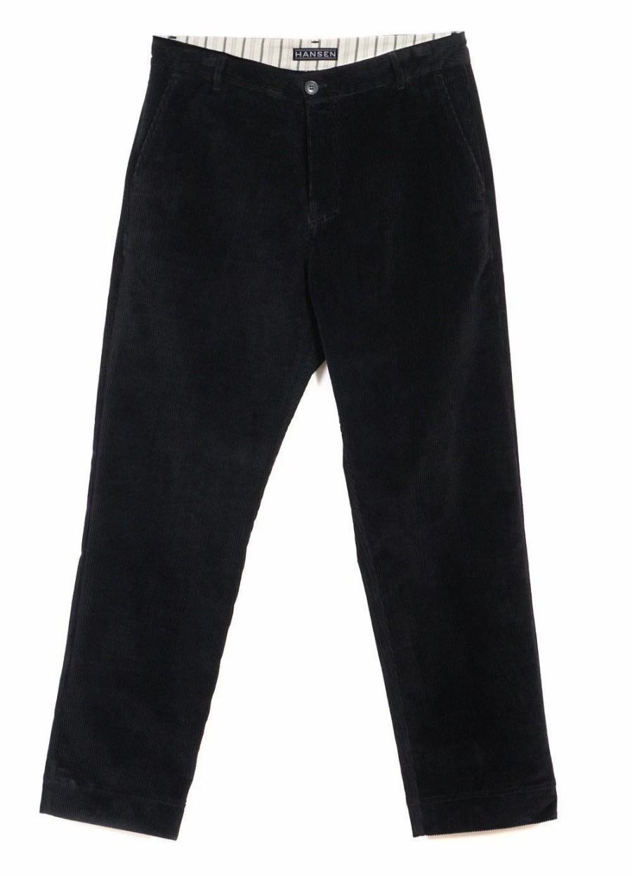 Bottoms * | Hansen Garments Ken | Wide Cut Trousers | Black