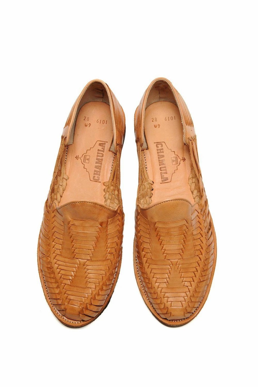 Footwear * | Chamula Cancun Leather Huarache | Slip On Vegetable Tanned Sandals | Tan 1