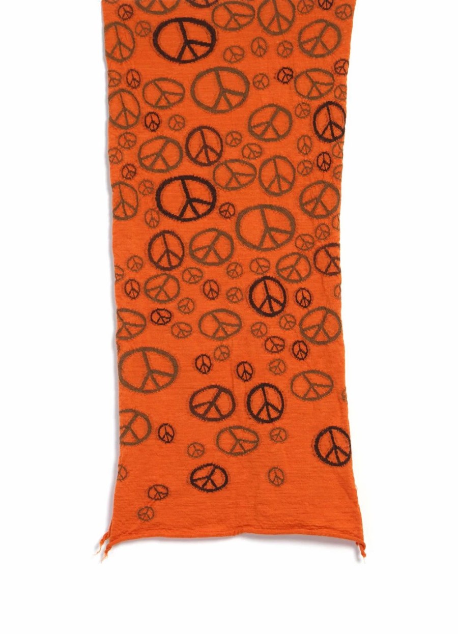 Accessories * | Kapital Peace | Compressed Wool Scarf | Orange