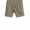 Bottoms * | Hansen Garments Birk | Single Pleated Shorts | Safari