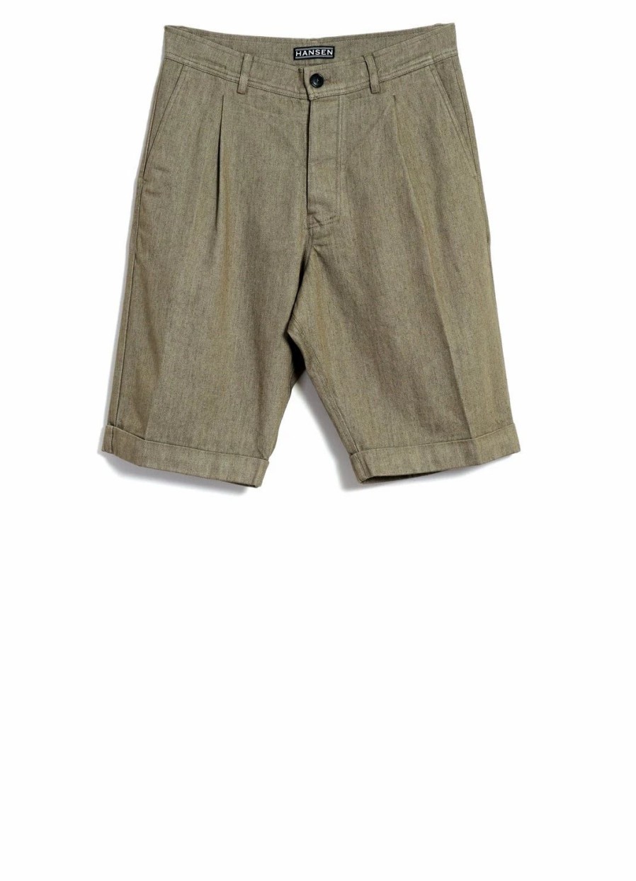 Bottoms * | Hansen Garments Birk | Single Pleated Shorts | Safari