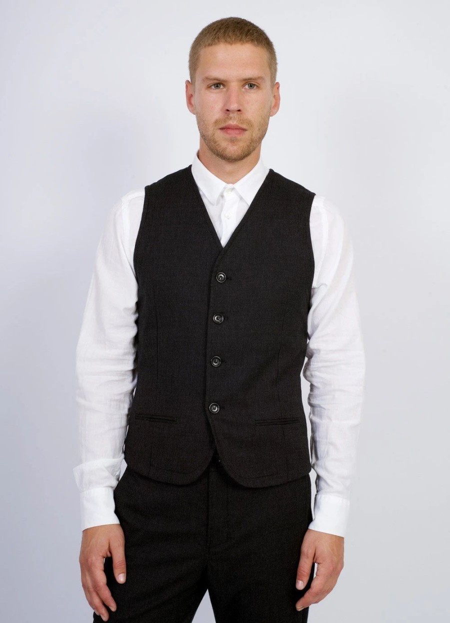 Tops * | Hansen Garments Daniel | Classic Waistcoat | Slate