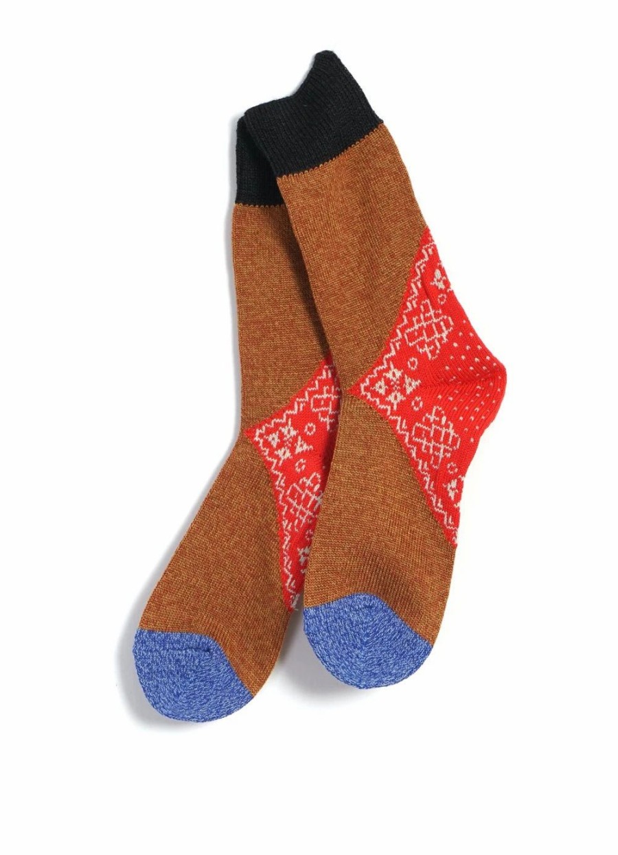 Accessories * | Kapital Bandana | 96 Wool Heel Socks | Red