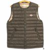 Tops * | Danton Nylon Taffeta | Padded Vest | Olive