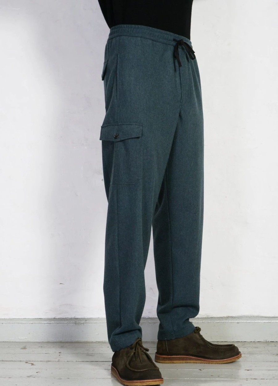 Bottoms * | Hansen Garments Jimmy | Casual Cargo Drawstring Pants | Moss Green