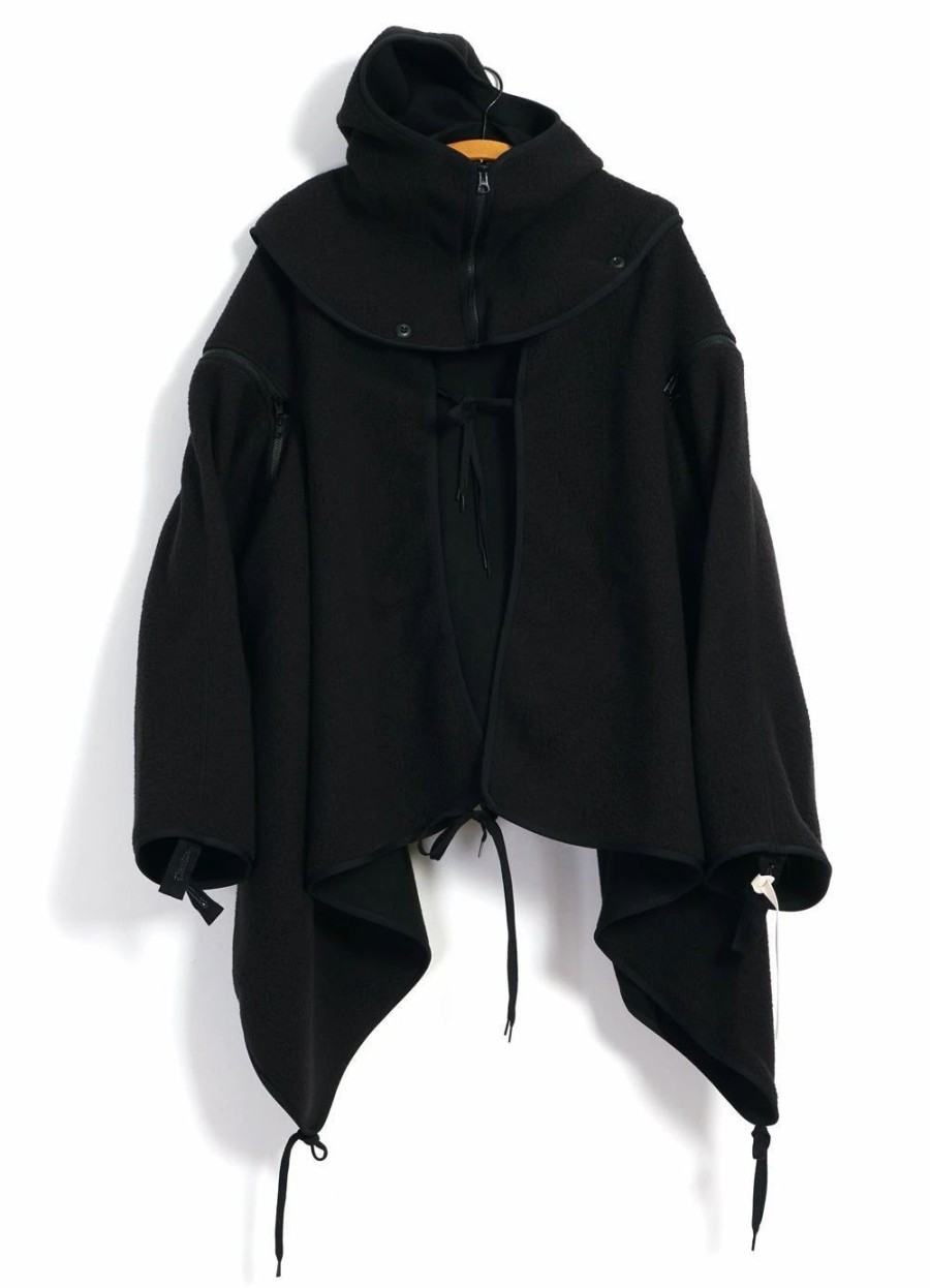 Tops * | Mountain Research Folks Poncho | Black