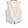 Tops * | Hansen Garments Dan | Formal Suit Waistcoat | Ecru