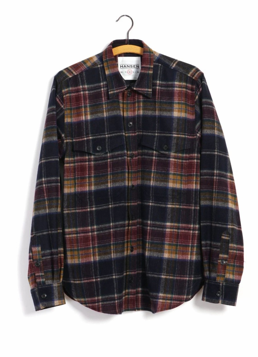 Tops * | Hansen Garments Ruben | Casual Over Shirt | Multi Colour Check