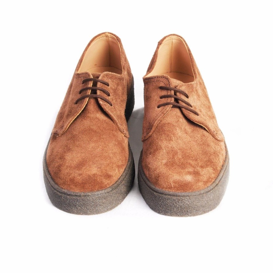 Footwear * | George Cox Popboy Gibson | Suede Shoe | Brown