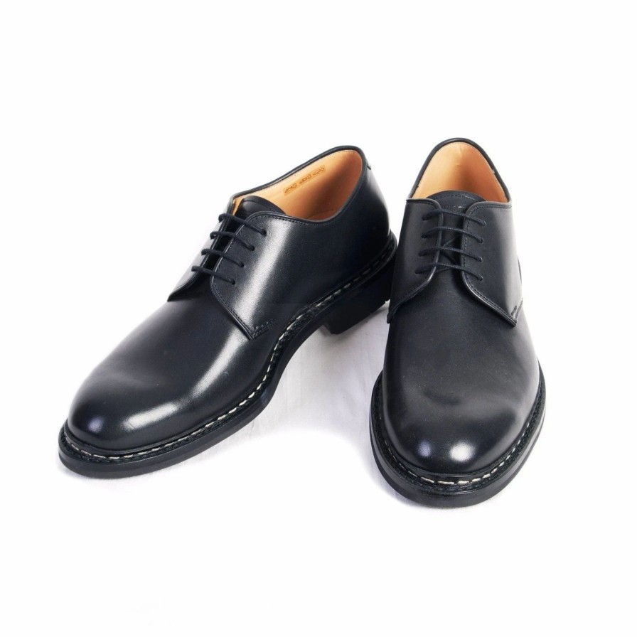 Footwear * | Heschung Crocus | Leather Derby Shoe | Black